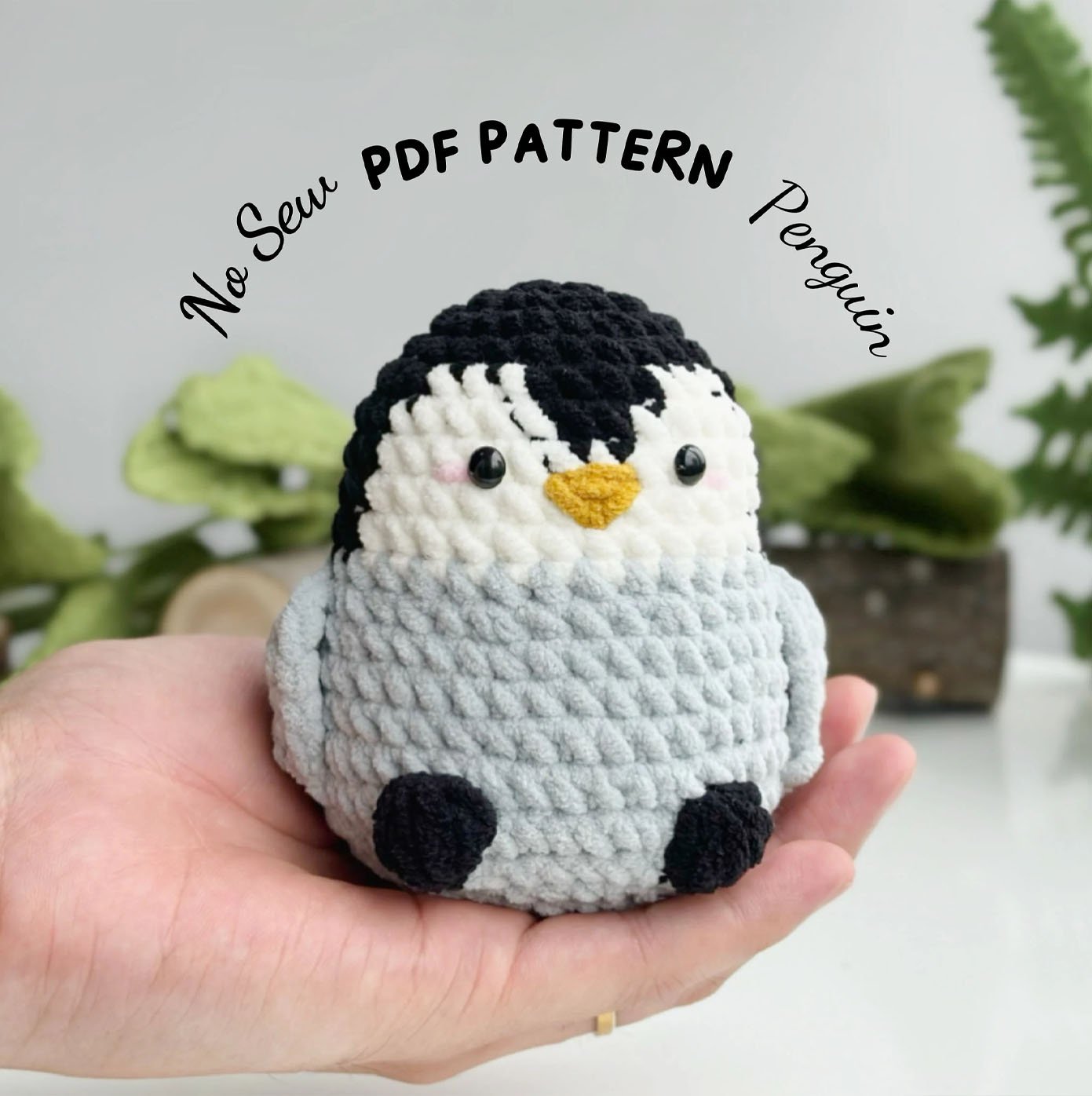 18 Penguin No Sew Crochet Pattern, No Sew Amigurumi Crochet Patterns, Crochet Pattern, Plushie Pattern - Image 1