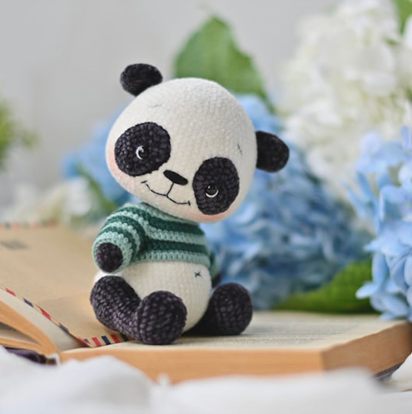 1ç Crochet pattern for Panda PDF English, Turkish, France amigurumi - Image 1