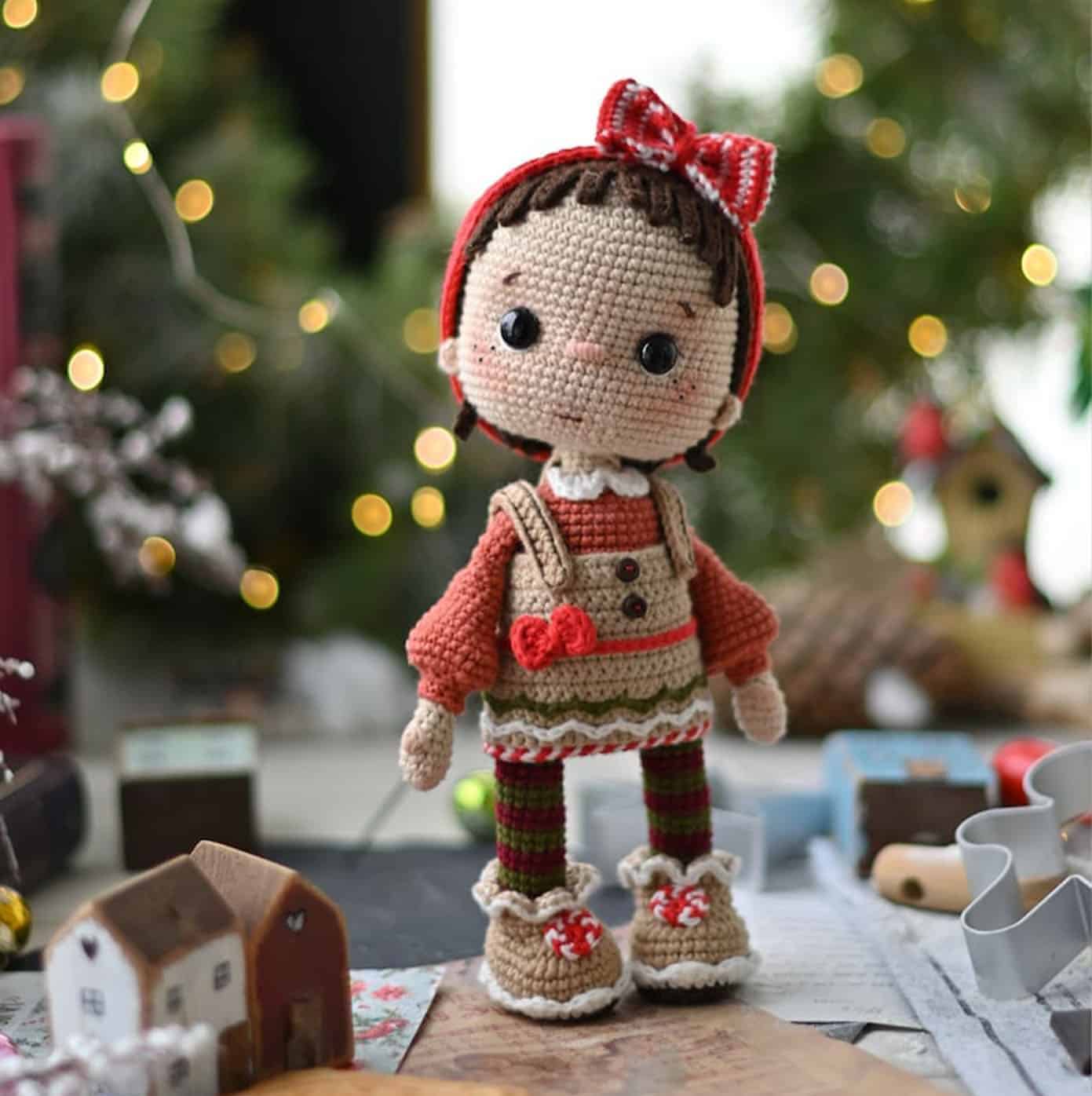 53 Crochet pattern for Gingerbread Baby the christmas toy, PDF English, France amigurumi xmas - Image 1