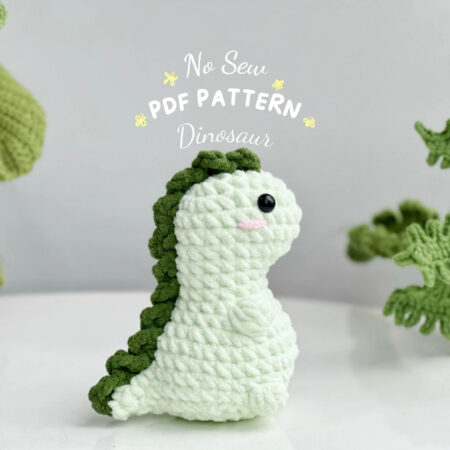 Tyrannosaurus Dinosaur No Sew Crochet Pattern Dinosaur Jurassic World No Sew Pattern, No Sew Amigurumi Crochet Patterns
