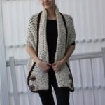 Crochet pattern, DARLEE Pocket Shawl, Women crochet pattern, Crochet wrap pattern, Crochet pocket shawl, Crochet Poncho-Crochet pocket Scarf - Image 6