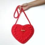 Crochet bag pattern-VALENTINA bag-Crochet handbag pattern PDF-Crochet bag-Heart bag-Crochet handbag-Valentine bag-Crochet handmade bag purse