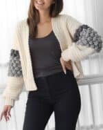 Crochet pattern-NAOMI Crochet cardigan pattern PDF-Women crochet pattern-bobble pullover pattern top- crochet bobble cardigan-7 sizes XS-3XL - Image 2