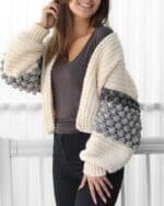 Crochet pattern-NAOMI Crochet cardigan pattern PDF-Women crochet pattern-bobble pullover pattern top- crochet bobble cardigan-7 sizes XS-3XL - Image 5