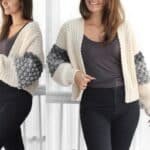 Crochet pattern-NAOMI Crochet cardigan pattern PDF-Women crochet pattern-bobble pullover pattern top- crochet bobble cardigan-7 sizes XS-3XL - Image 10