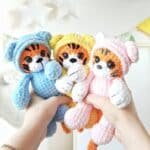 Crochet PATTERN tiger in pyjamas, Amigurumi tutorial in English - Image 2
