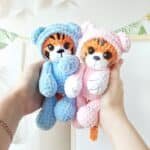 Crochet PATTERN tiger in pyjamas, Amigurumi tutorial in English - Image 8