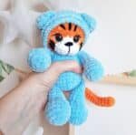 Crochet PATTERN tiger in pyjamas, Amigurumi tutorial in English - Image 9