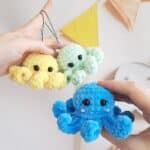 Crochet PATTERN octopus keychain, no sew, Amigurumi tutorial PDF in English, toy amigurumi handmade children's gift for the Christmas decor - Image 10