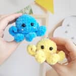 Crochet PATTERN octopus keychain, no sew, Amigurumi tutorial PDF in English, toy amigurumi handmade children's gift for the Christmas decor - Image 9
