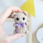 Crochet PATTERN Bear keychain, no sew, Amigurumi tutorial PDF in English - Image 2