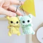 Crochet PATTERN Bear keychain, no sew, Amigurumi tutorial PDF in English