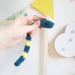 Crochet PATTERN Snake keychain, no sew, Amigurumi tutorial PDF in English - Image 6