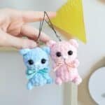Crochet PATTERN Bear keychain, no sew, Amigurumi tutorial PDF in English - Image 4