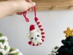 Christmas Car Hanging Crochet Pattern, Amigurumi Crochet Patterns, Candy Cat Car Hanging Crochet Pattern - Image 2