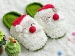 Crochet Christmas Pattern, Grrinch Slippers Crochet, Santa Claus & Reindeer Slippers Pattern, Christmas Tree Slippers Pattern - Image 7