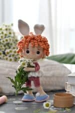 Crochet pattern for Girl- bunny doll PDF English, France amigurumi - Image 4