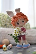 Crochet pattern for Girl- bunny doll PDF English, France amigurumi - Image 6