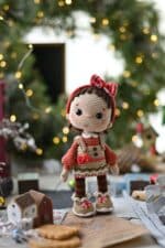 Crochet pattern for Gingerbread Baby the christmas toy, PDF English, France amigurumi xmas - Image 2
