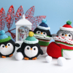 Crochet Penguin in Christmas Stocking Amigurumi Pattern Christmas Ornament Decor - Image 4