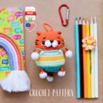 Crochet Tiger Bag Charm Pattern Tiger Keychain Amigurumi PDF - Image 4