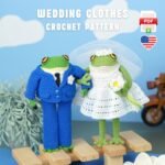 Wedding clothes for the frogs, PDF crochet pattern, outfit for the frog, frog clothing - Image 4