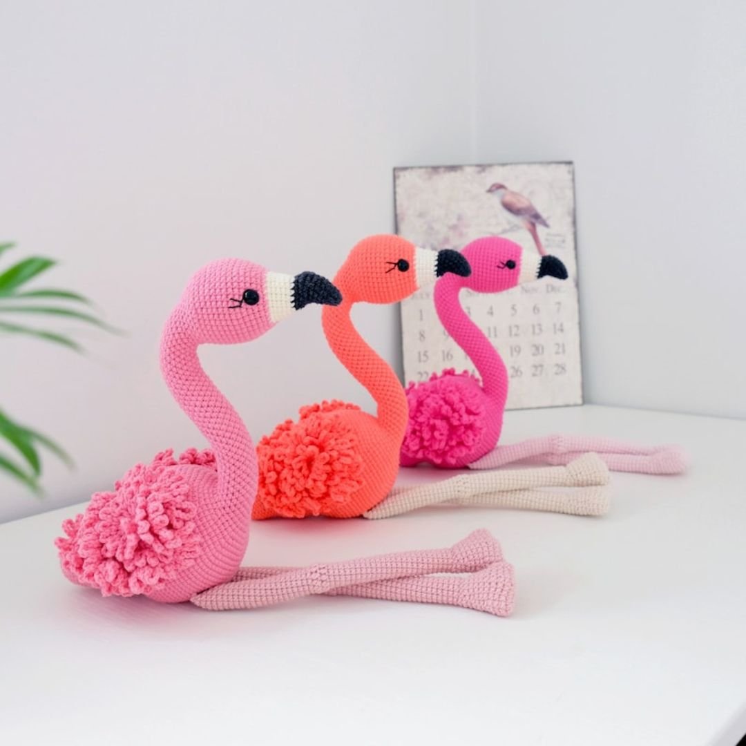 5 PATTERN Flamingo - amigurumi bird crochet pattern - Image 1