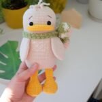 Crochet little duck, amigurumi bird crochet pattern, lovely duckling Easter decor - Image 6