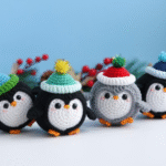 Crochet Penguin in Christmas Stocking Amigurumi Pattern Christmas Ornament Decor - Image 9