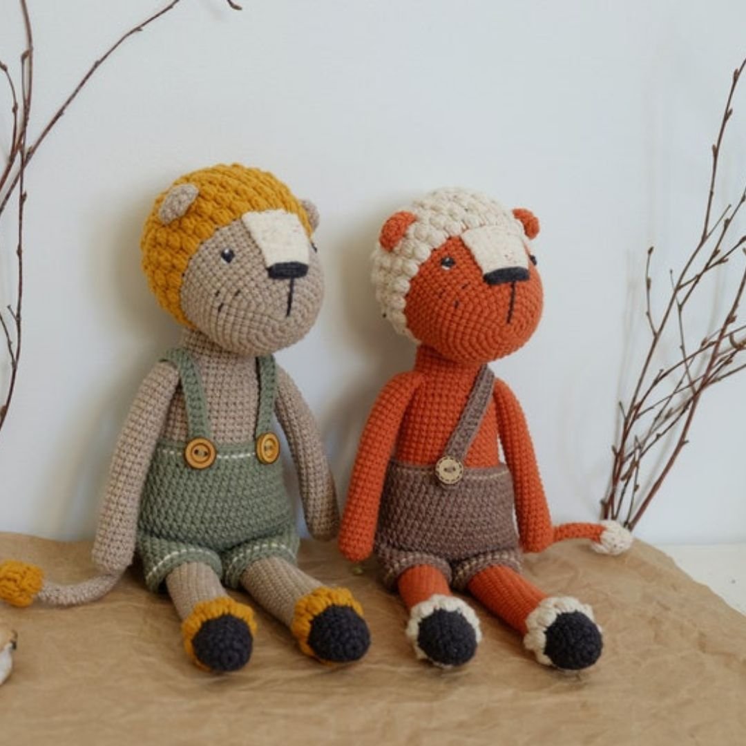 9 Lion Crochet Pattern - Amigurumi Animal Toy PDF Tutorial - Cozy Handmade Gift for Kids or Nursery Decor - Image 1