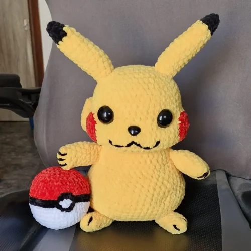 Crochet Pattern Yellow Pika Pika, CROCHET POKEMON PATTERN, Amigurumi Yellow Pokemon & Pokeball Pdf tutorial photo review
