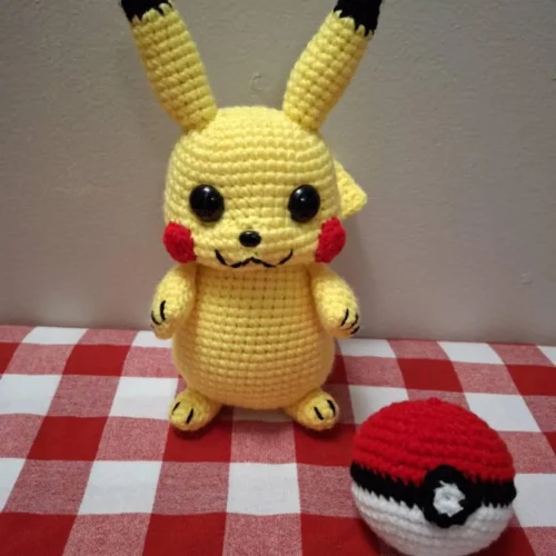 Crochet Pattern Yellow Pika Pika, CROCHET POKEMON PATTERN, Amigurumi Yellow Pokemon & Pokeball Pdf tutorial photo review