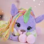Crochet Unicorn Pajama Bag Pattern PDF: Amigurumi Rainbow Unicorn, Digital Download, Handmade Baby Gift