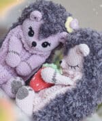 Crochet Hedgehog Pajamas Holder Pattern PDF: Amigurumi Hedgehog, Digital Download for Handmade Baby Gift - Image 4