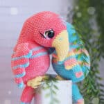 Kawaii Crochet Parrot Plush PDF Pattern: Amigurumi Bird Plushie, Digital Download (PDF File)
