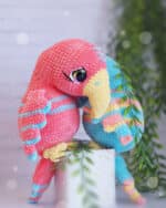 Kawaii Crochet Parrot Plush PDF Pattern: Amigurumi Bird Plushie, Digital Download (PDF File)