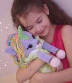 Crochet Unicorn Pajama Bag Pattern PDF: Amigurumi Rainbow Unicorn, Digital Download, Handmade Baby Gift - Image 3