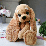 Crochet PATTERN Puppy dog, Amigurumi tutorial PDF in English, puppy crochet pattern PDF Christmas gift Baby shower dog crochet pattern Gr