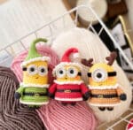 Christmas Minion amigurumi crochet pattern, Bob Kevin Stuart plushie toy - Image 5