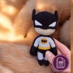 Bat Amigurumi Crochet Pattern: Low Sew Superhero Toy (PDF Pattern)