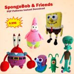 SpongeBob SquarePants Crochet Pattern Bundle – Complete 6 Character Bikini Bottom Amigurumi PDF Set (Digital Download)