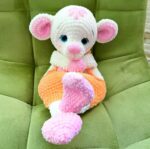 Crochet Mouse Lovey Pattern, Amigurumi Rag Doll Cuddle Blanket (PDF Pattern) - Image 2