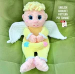 Crochet Christmas Angel Snuggler Pattern, Amigurumi Rag Doll (PDF Pattern) - Image 3