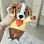 Crochet Puppy Snuggler Pattern, Amigurumi Dog Comforter (Digital PDF) - Image 2