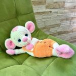 Crochet Mouse Lovey Pattern, Amigurumi Rag Doll Cuddle Blanket (PDF Pattern) - Image 6