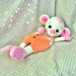 Crochet Mouse Lovey Pattern, Amigurumi Rag Doll Cuddle Blanket (PDF Pattern) - Image 7