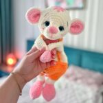 Crochet Mouse Lovey Pattern, Amigurumi Rag Doll Cuddle Blanket (PDF Pattern)