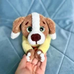 Crochet Puppy Snuggler Pattern, Amigurumi Dog Comforter (Digital PDF) - Image 4