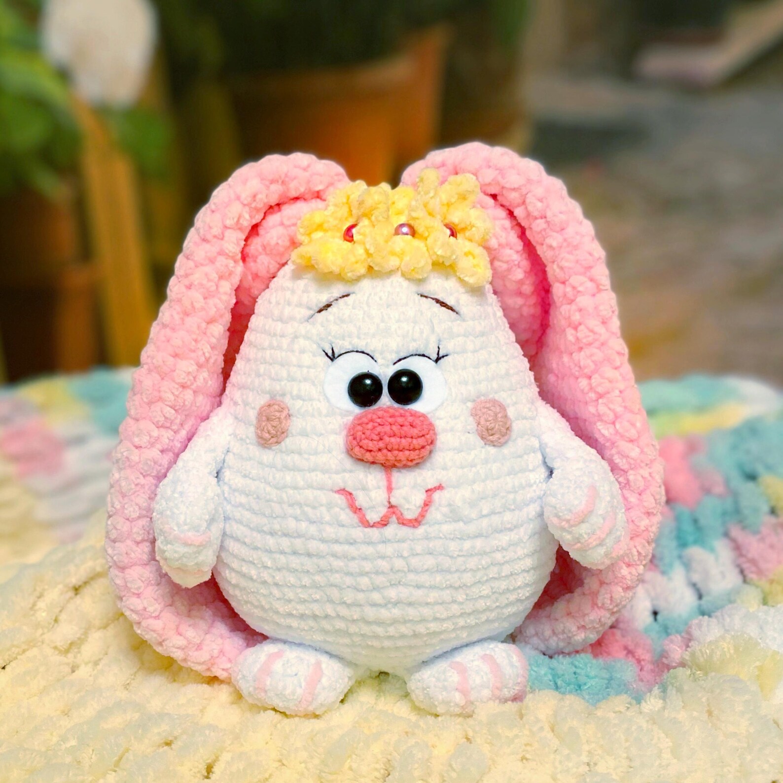 il_1588xN.7511362940_tizh Crochet Plush Easter Bunny Pattern: Amigurumi Decoration (PDF Pattern) - Image 1