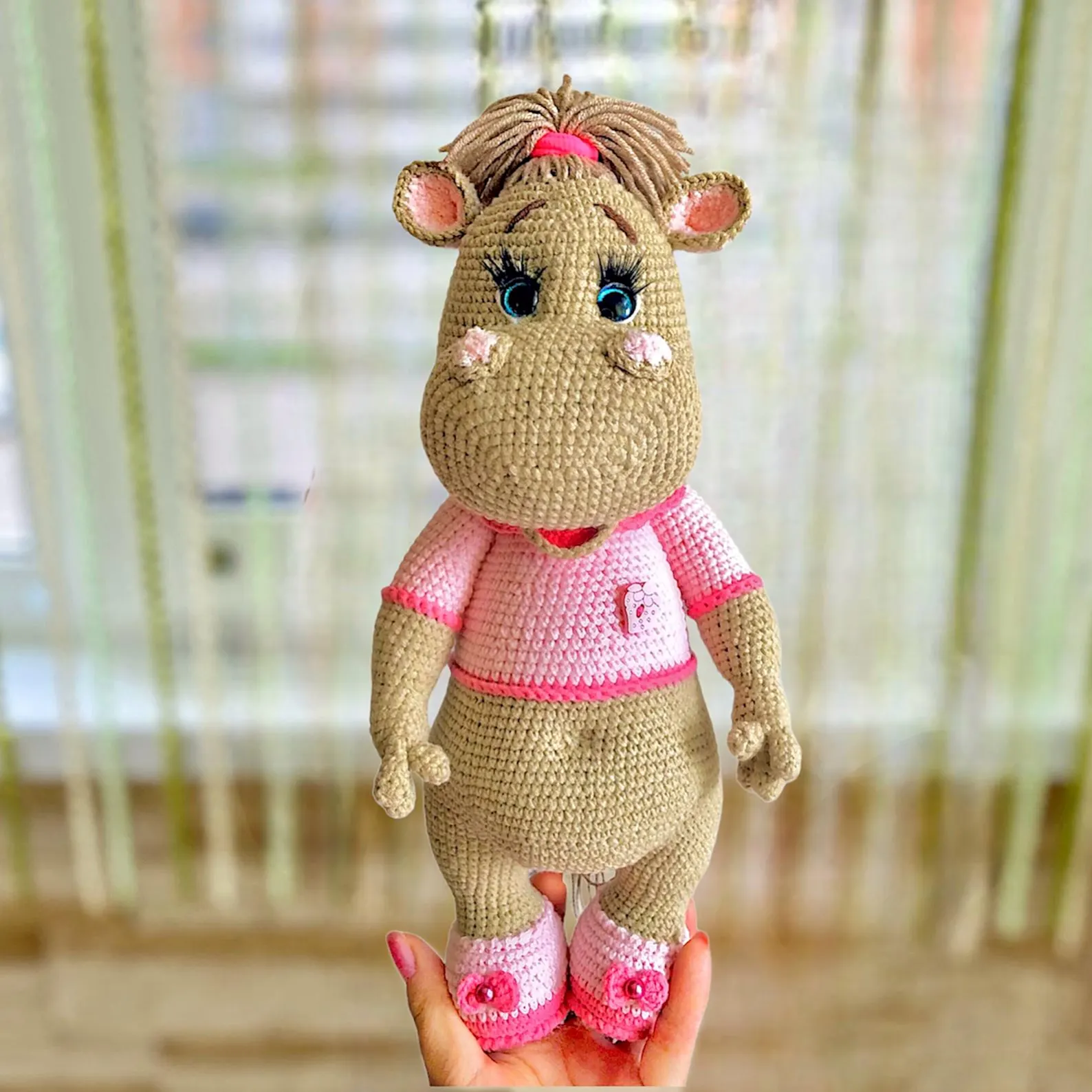 il_1588xN.7559261537_t948 Crochet Hippo Pattern: Amigurumi Jungle Animals Toys (PDF Pattern) - Image 1
